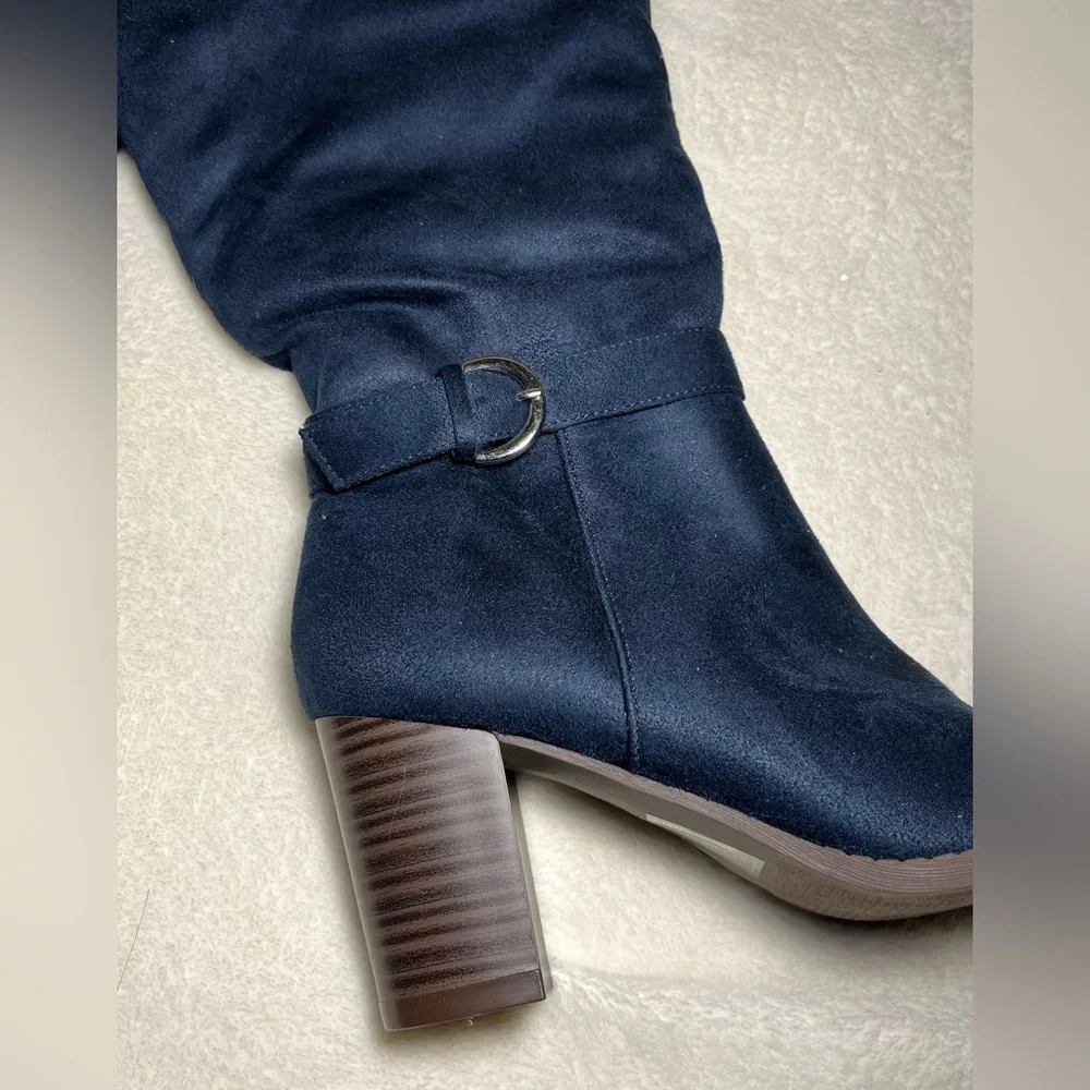 Blue Knee women’s peeps‎ toe boots , Heels Sz 6